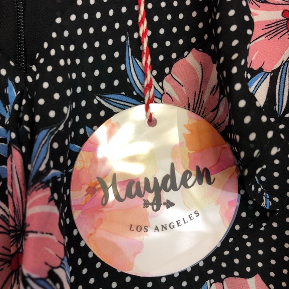 Hayden sz s floral retro pinup dress ruffle midi - Picture 3 of 7